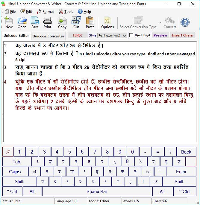 Hindi To Unicode Converter Online